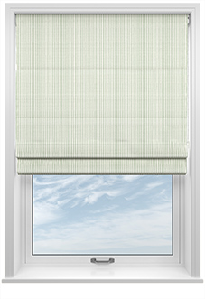 Laura Ashley Candy Stripe, Bottle Green - Twist&Fit Roman Blind